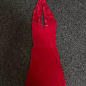 Frederick’s of Hollywood red lace slip dress in size XS